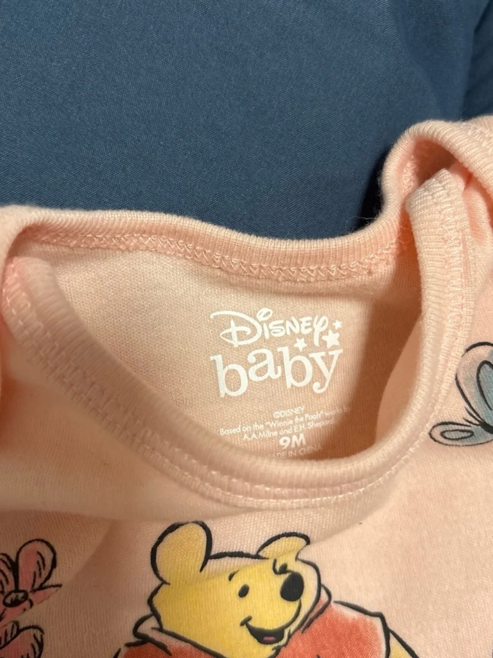 Disney Pink Winnie the Pooh & Piglet Floral Long-Sleeve One-Piece